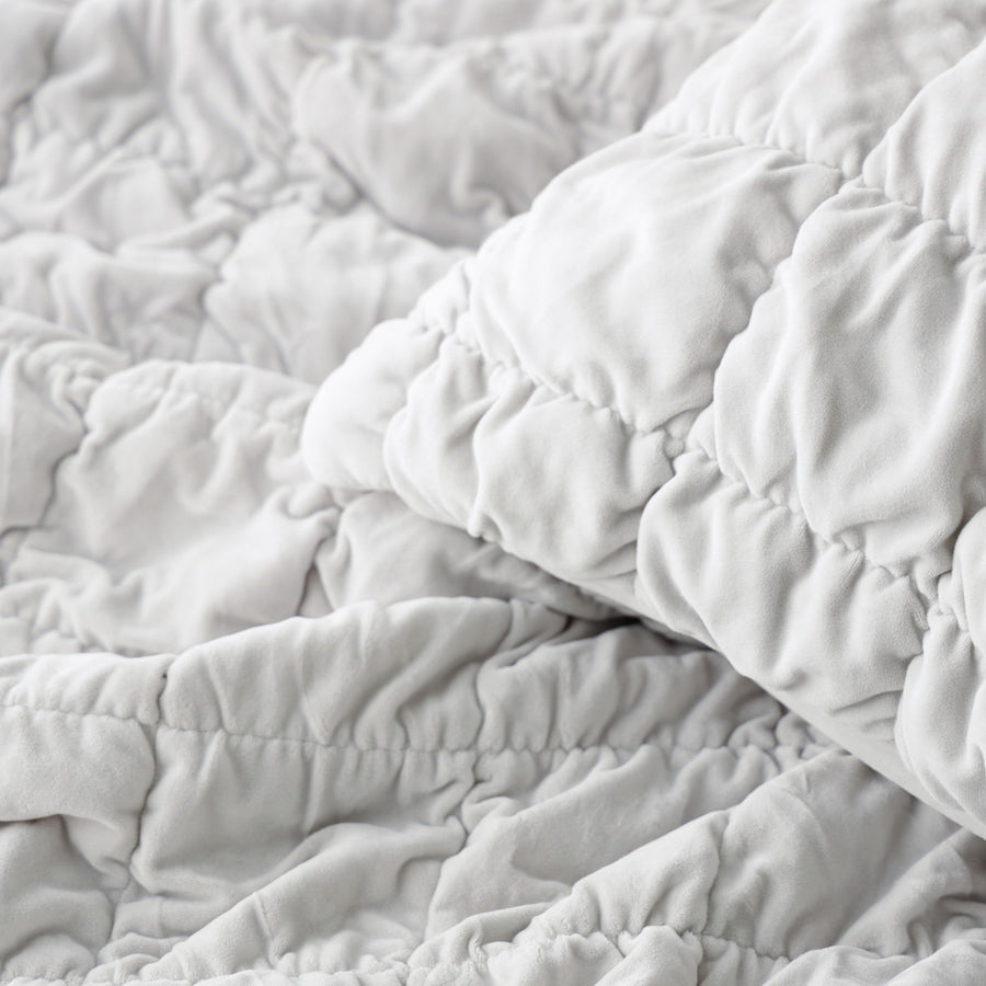 WARMY スクエアキルト 掛け布団カバー シングル グレー