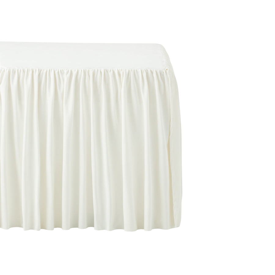 WARMY Privacy Sheet with Ruffles, Single, Ivory