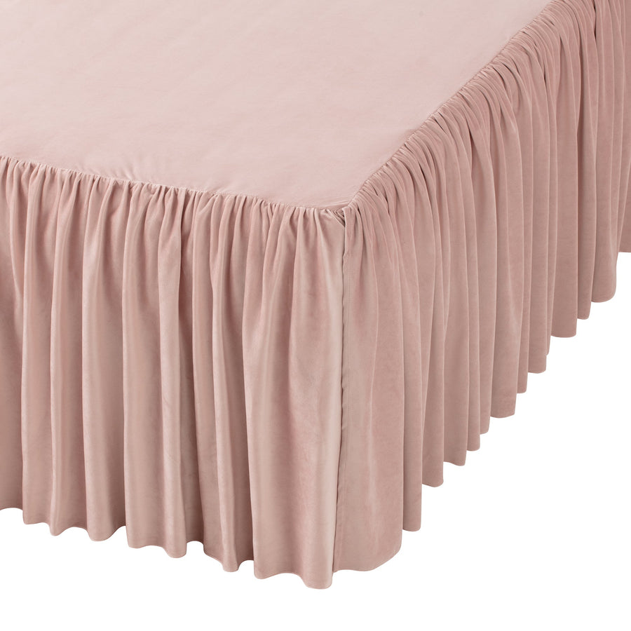 WARMY Privacy Sheet with Ruffles, Semi-Double, Pink