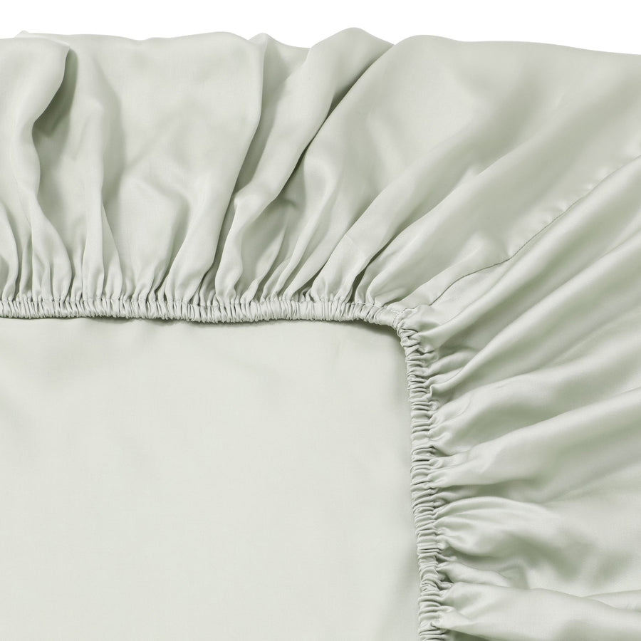 CICA加工 ボックスシーツ シングル ライトグリーン