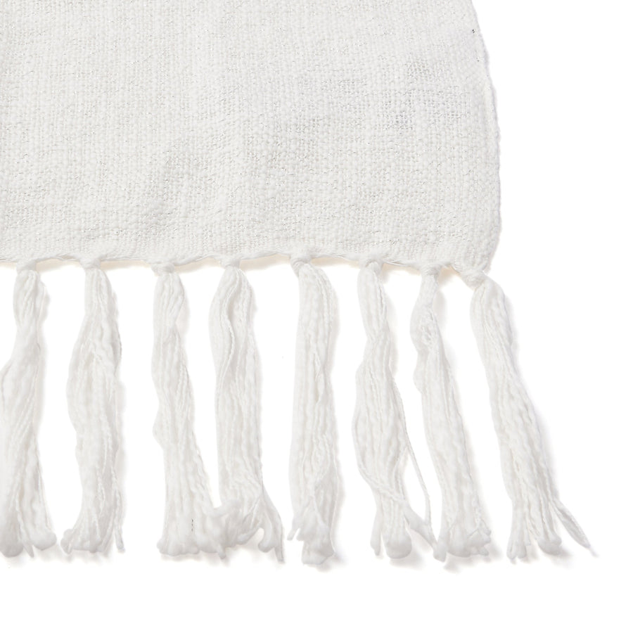 Cotton slub throw (lap blanket) 1700 x 1300 White