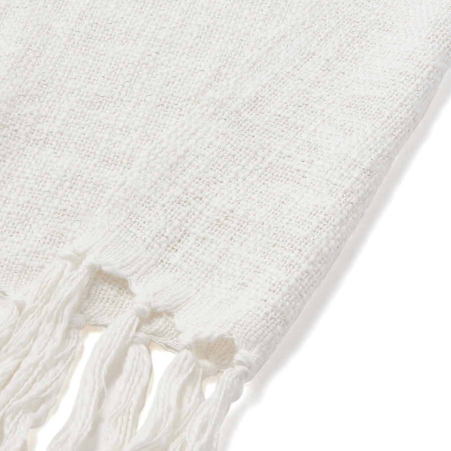 Cotton slub throw (lap blanket) 1700 x 1300 White