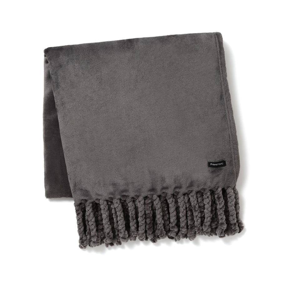 Gordis Throw (Knee Blanket) 1500 x 800 Dark Gray [2022 Fall/Winter Model]