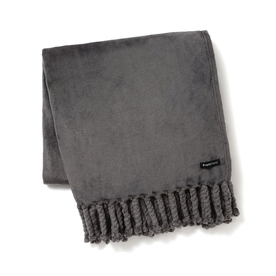 Gordis Throw (Knee Blanket) 1700 x 1300 Dark Gray [2022 Fall/Winter Model]