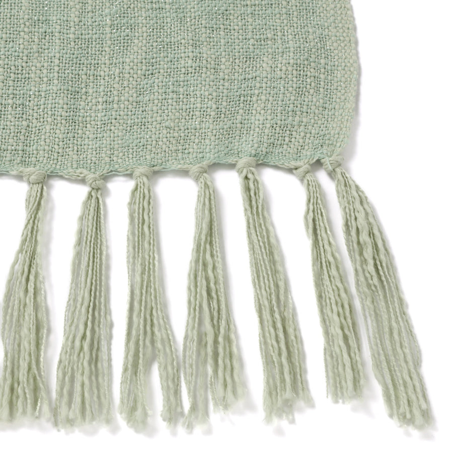 Cotton slub throw (lap blanket) 1700 x 1300, light green [2023 spring/summer model]