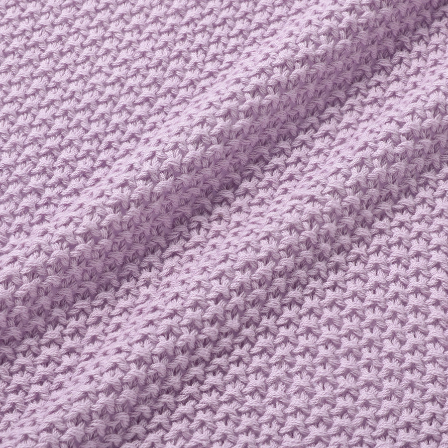 Cotton knit throw (lap blanket) 1700 x 1300 Purple [2023 Spring/Summer model]