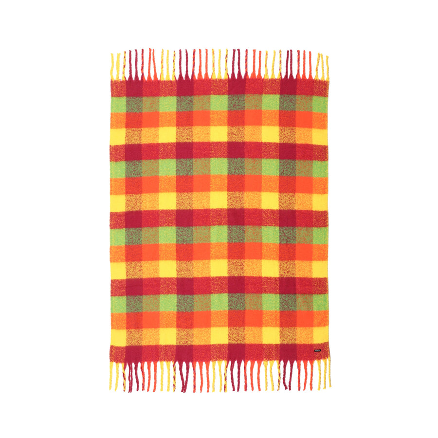 Mohair-style check throw (lap blanket) 1700 x 1300 Multi [2023 Autumn/Winter model]