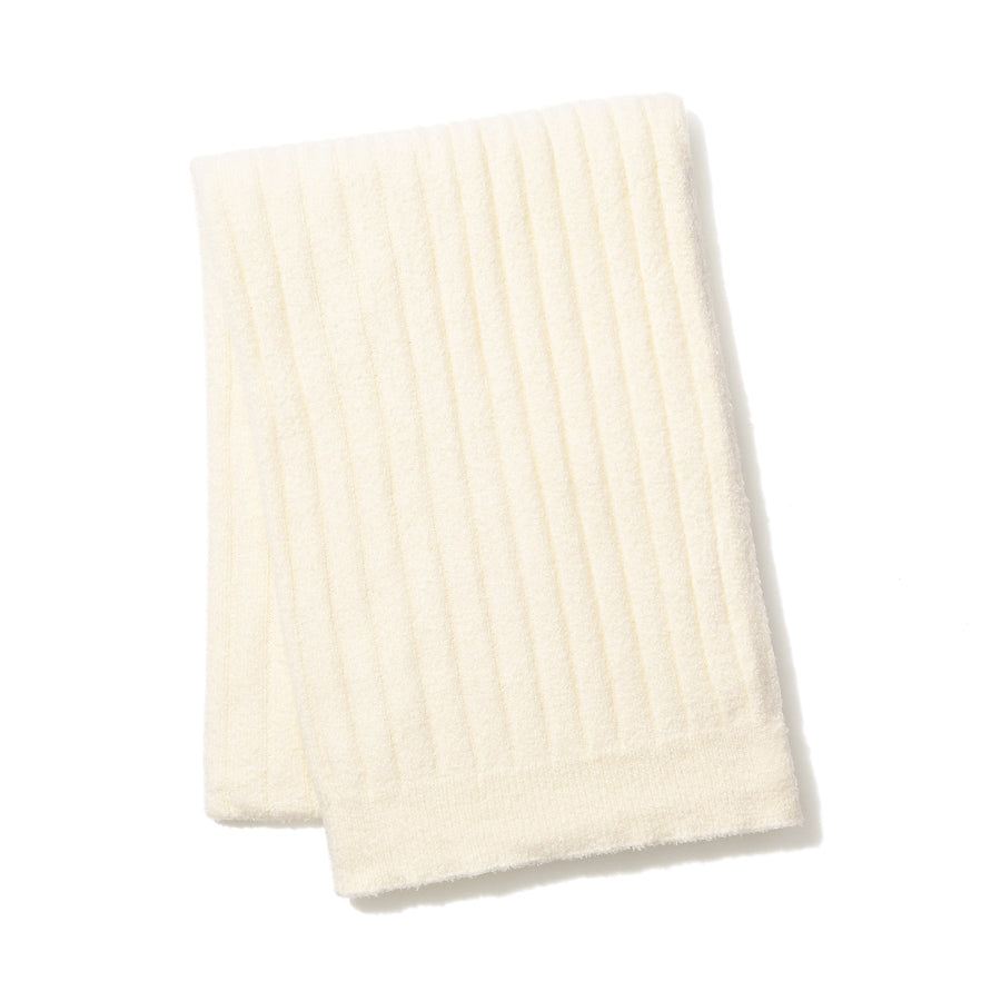 Melty knit throw (lap blanket) 1700 x 1000 White