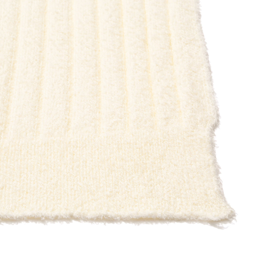 Melty knit throw (lap blanket) 1700 x 1000 White