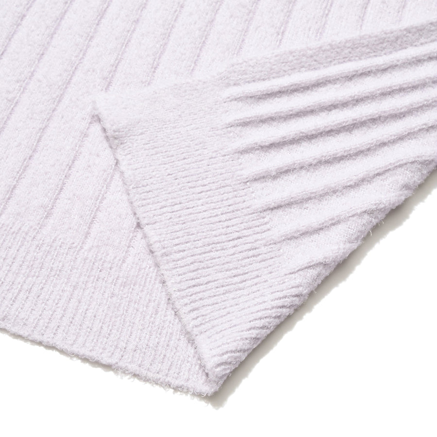 Melty knit throw (lap blanket) 1700 x 1000 Light purple