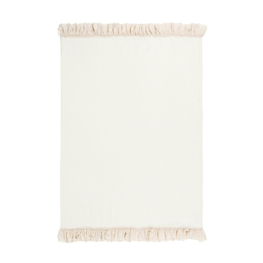 Howamoco Frill Throw (Knee Blanket) 1700 x 1300 Ivory