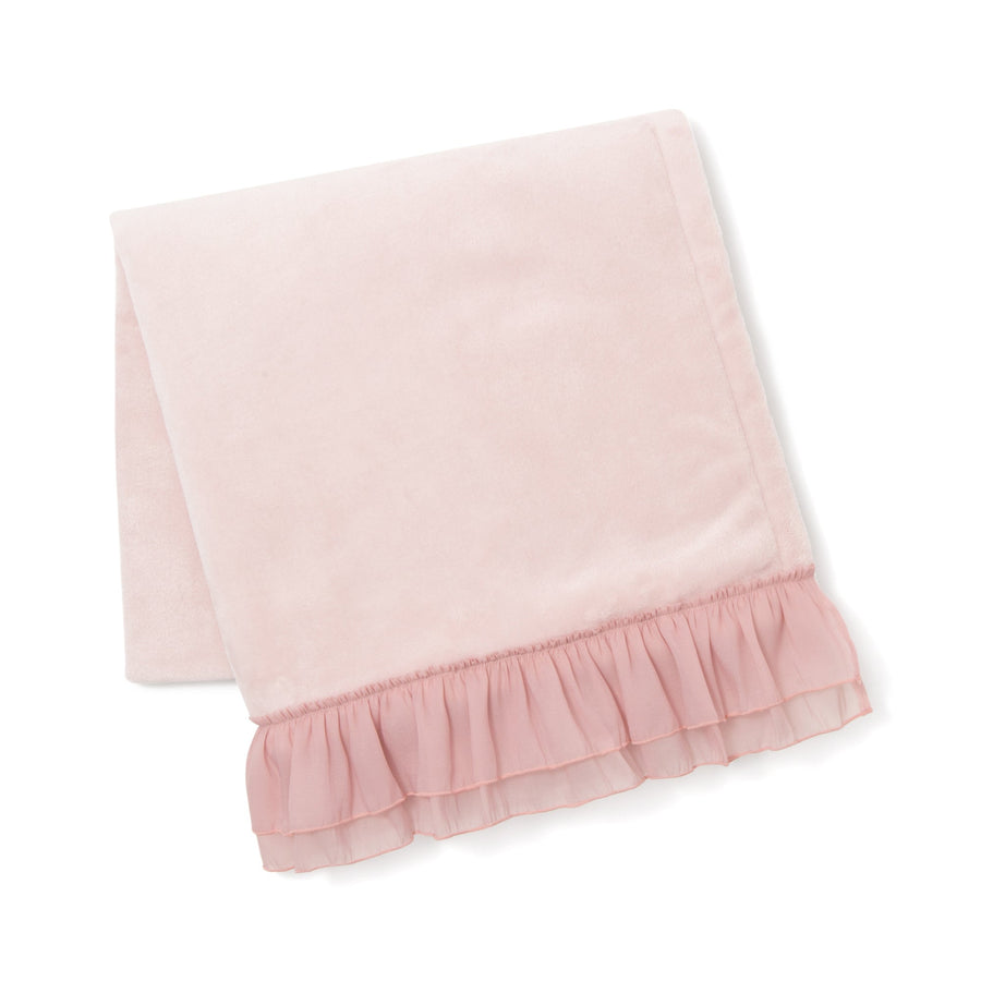 なめらか フリル スロー（ひざ掛け）1500×800 ピンク
