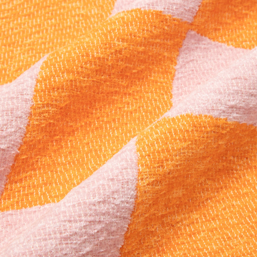 チェッカーボード スロー 1700×1300 ピンク×オレンジ