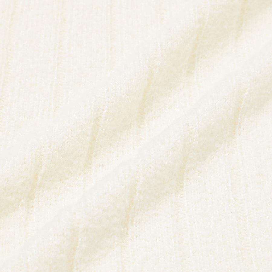 とろけるバイカラーニット スロー（ひざ掛け）1700×1000 ホワイト×グレー