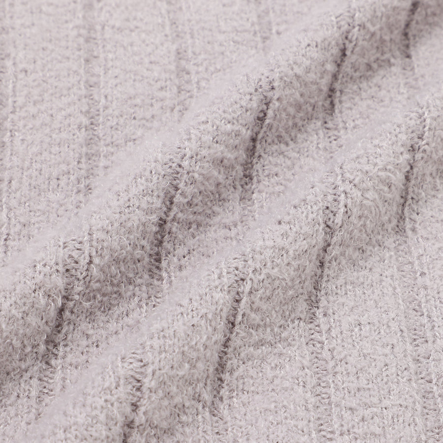 とろけるバイカラーニット スロー（ひざ掛け）1700×1000 パープル×ライトパープル