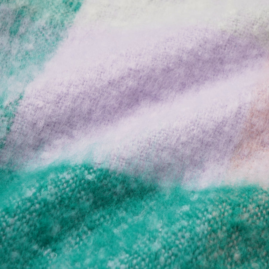 モヘア風 チェック スロー（ひざ掛け）1700×1300 ピンク