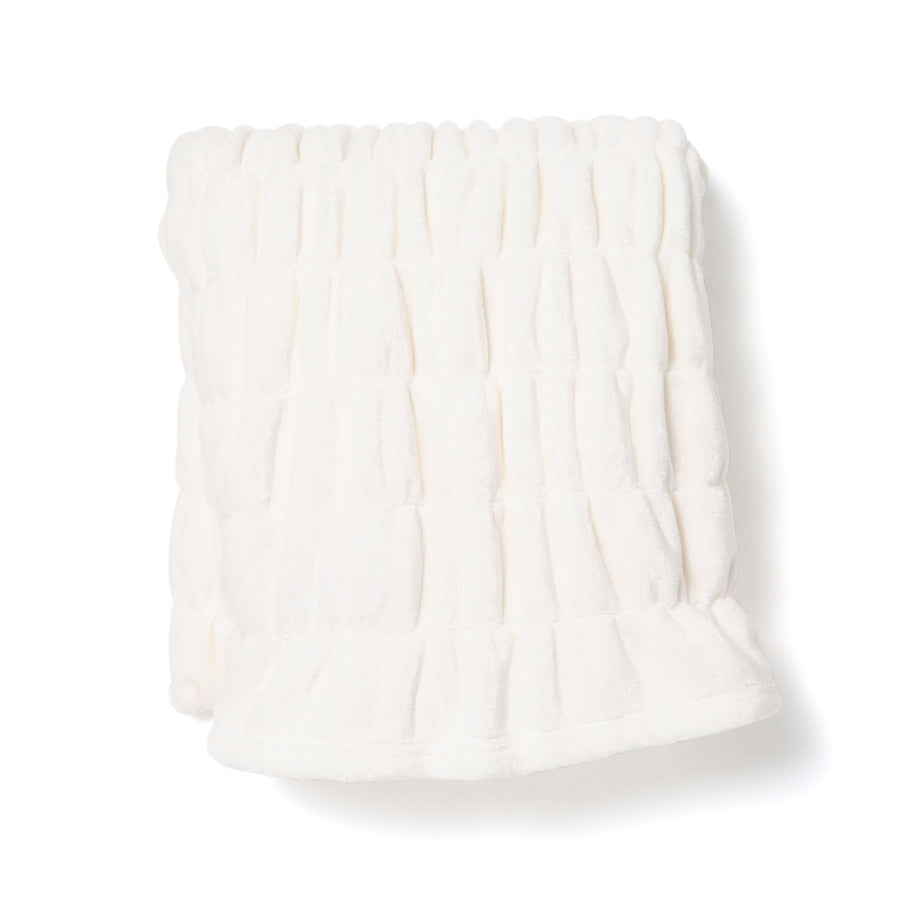 フラッフィーリップル スロー（ひざ掛け）1500×800 アイボリー