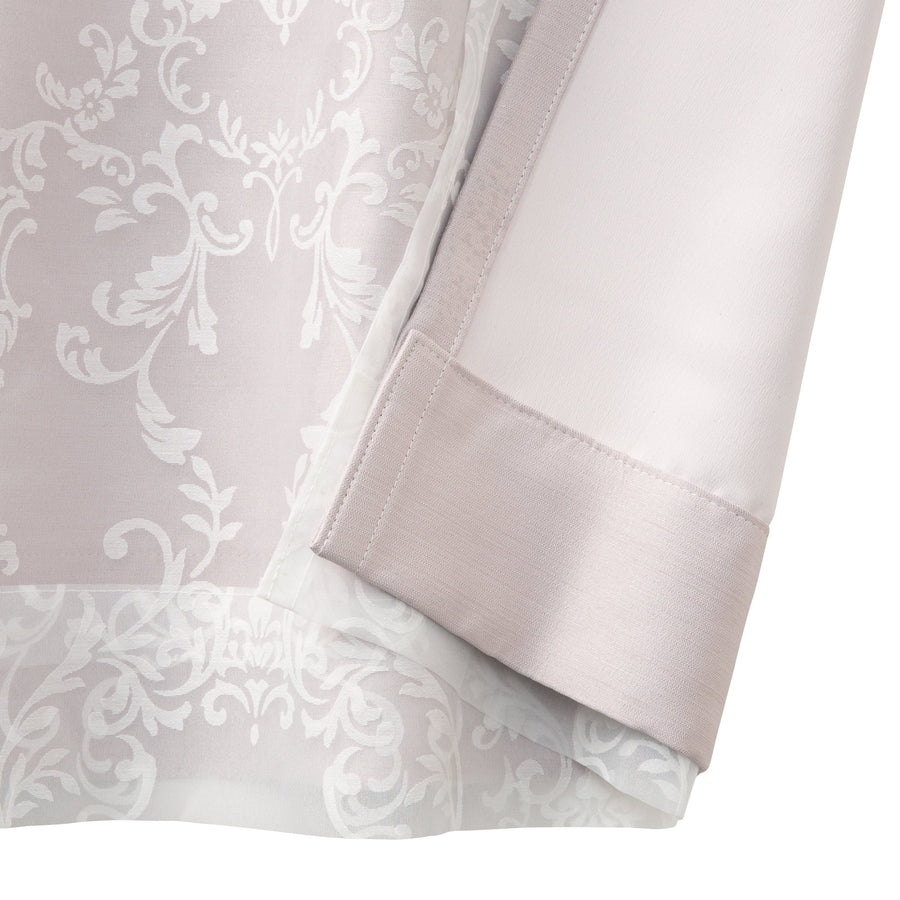 Bliss x Lucila Double Curtain H1780 x W1000 Light Purple (Lace &amp; Drape/Ready-made)