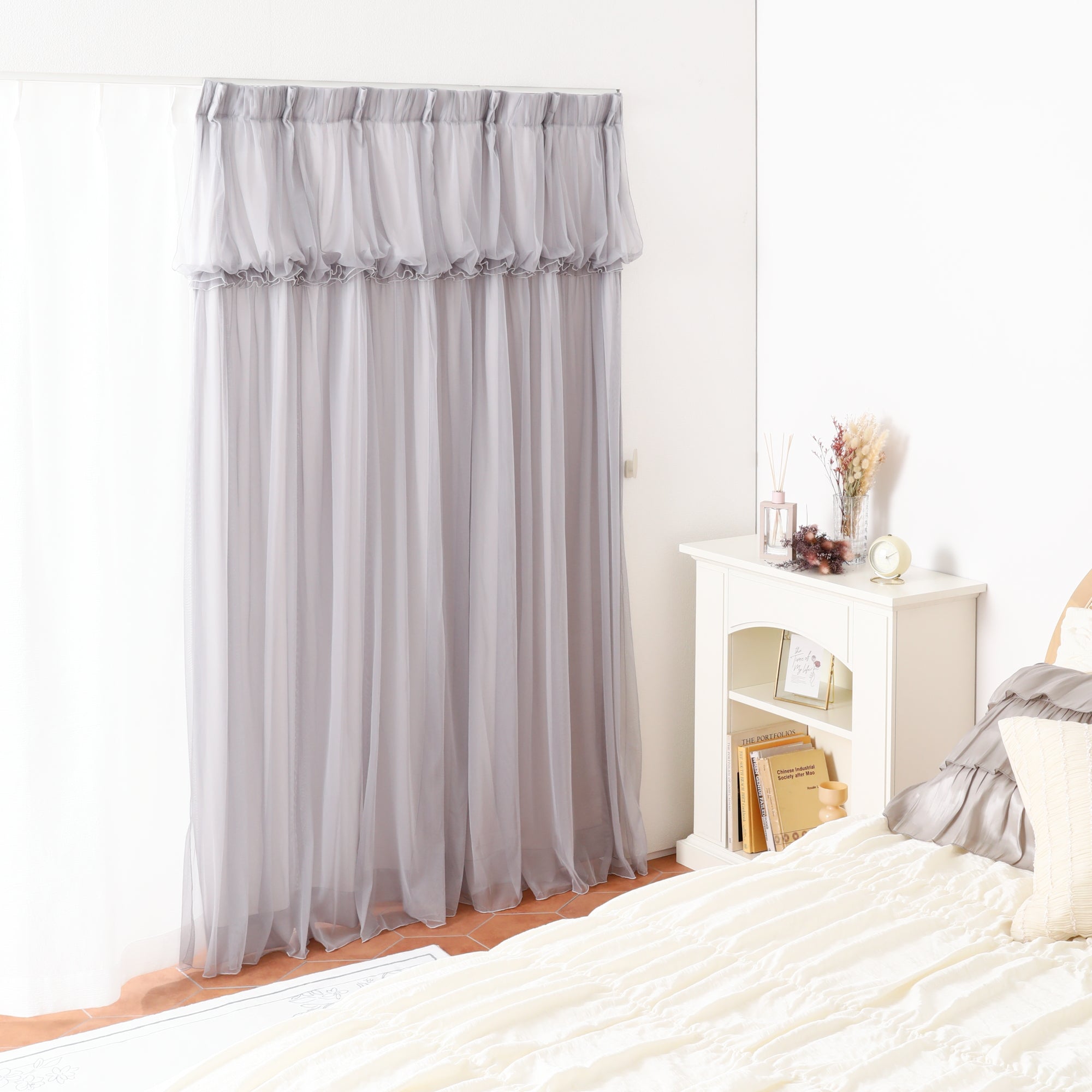 Francfranc(フランフラン) チュールバルーン ダブルカーテン