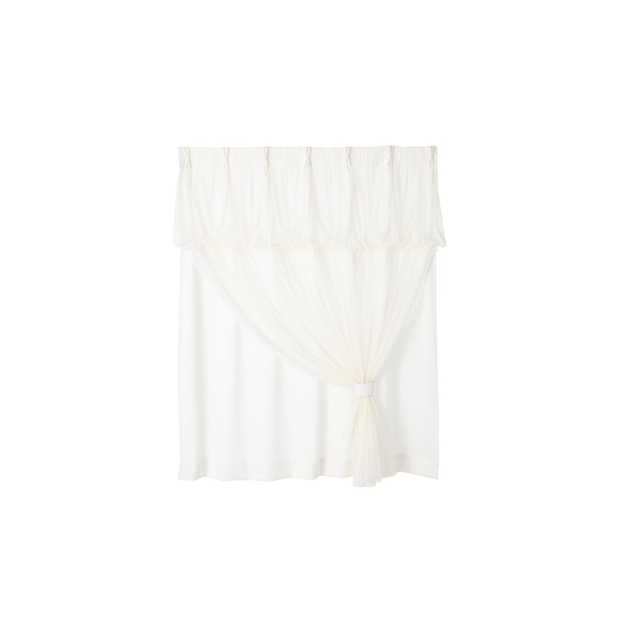 Tulle balloon double curtain H1350×W1000 Ivory (Lace &amp; Drape/Ready-made)