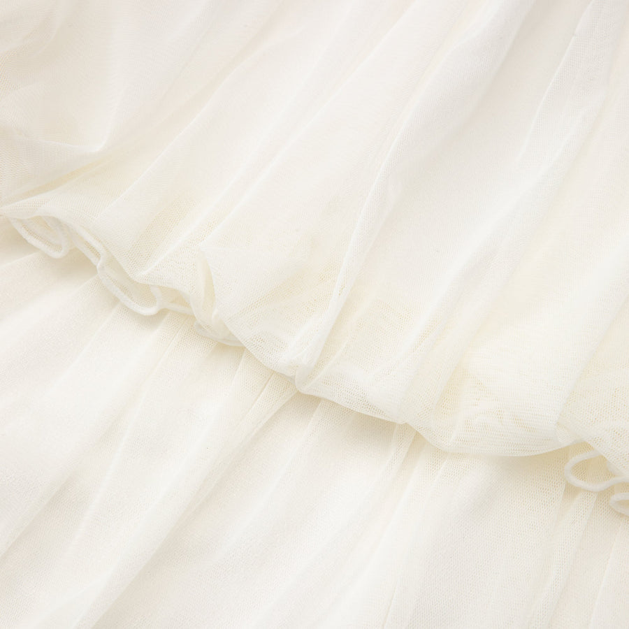 Tulle balloon double curtain H1350×W1000 Ivory (Lace &amp; Drape/Ready-made)