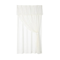 チュールバルーン ダブルカーテン H2000×W1000 ライトグレー Francfranc インテリア チュールバルーン ダブルカーテン H2000