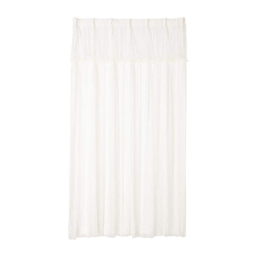 Tulle balloon double curtain H2000 x W1000 Ivory (Lace &amp; Drape/Ready-made)