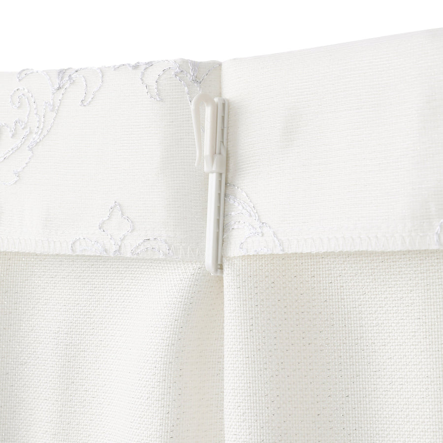 Lame x Remanifi Double Curtain H2000 x W1000 Ivory (Lace &amp; Drape/Ready-made)