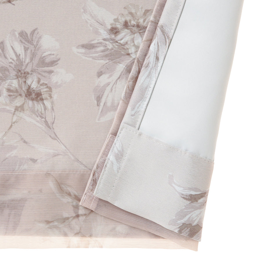 Lilia Double Curtain Beige H1780 x W1000 (Lace &amp; Drape/Ready-made)