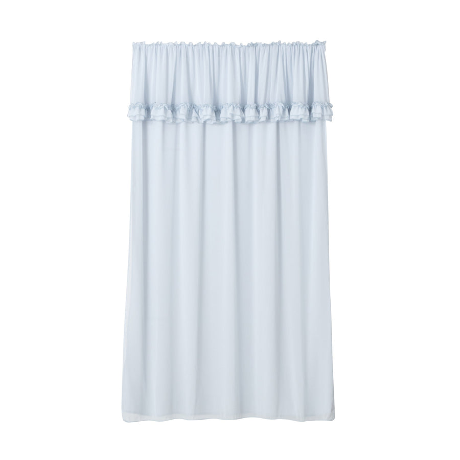 Frill balance double curtain H2000 x W1000 light blue