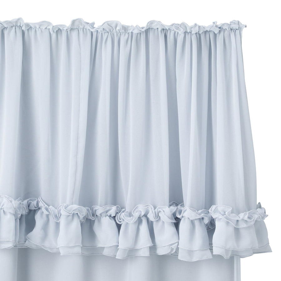 Frill balance double curtain H2000 x W1000 light blue