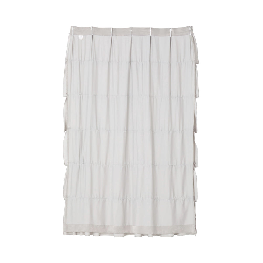 Satin frill drape curtain H1780 x W1000 Light gray (drape/ready-made)