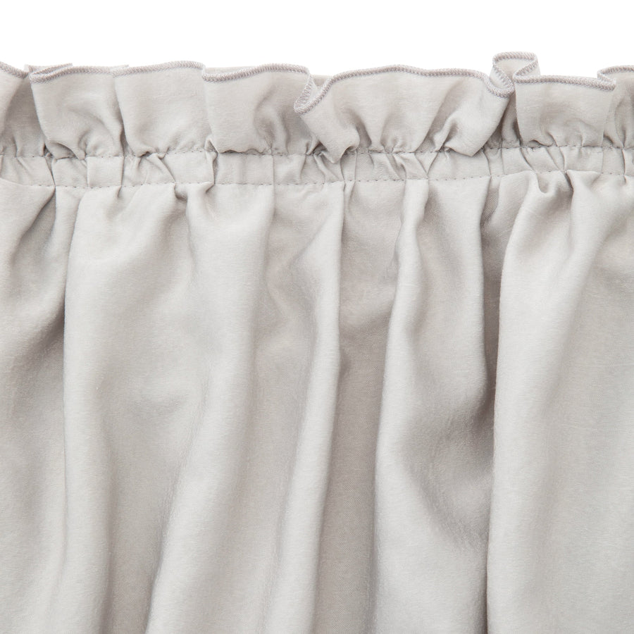 Satin frill drape curtain H1780 x W1000 Light gray (drape/ready-made)