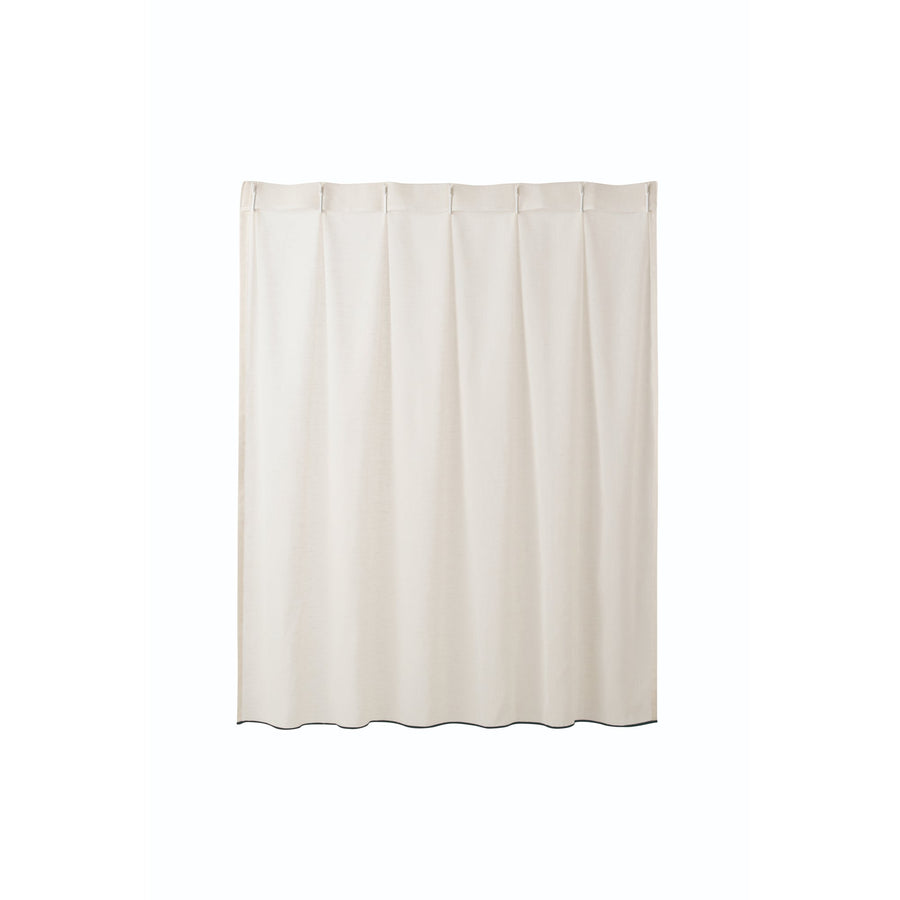 パイピングヘム レースカーテン H1350×W1000 アイボリー×ブラック