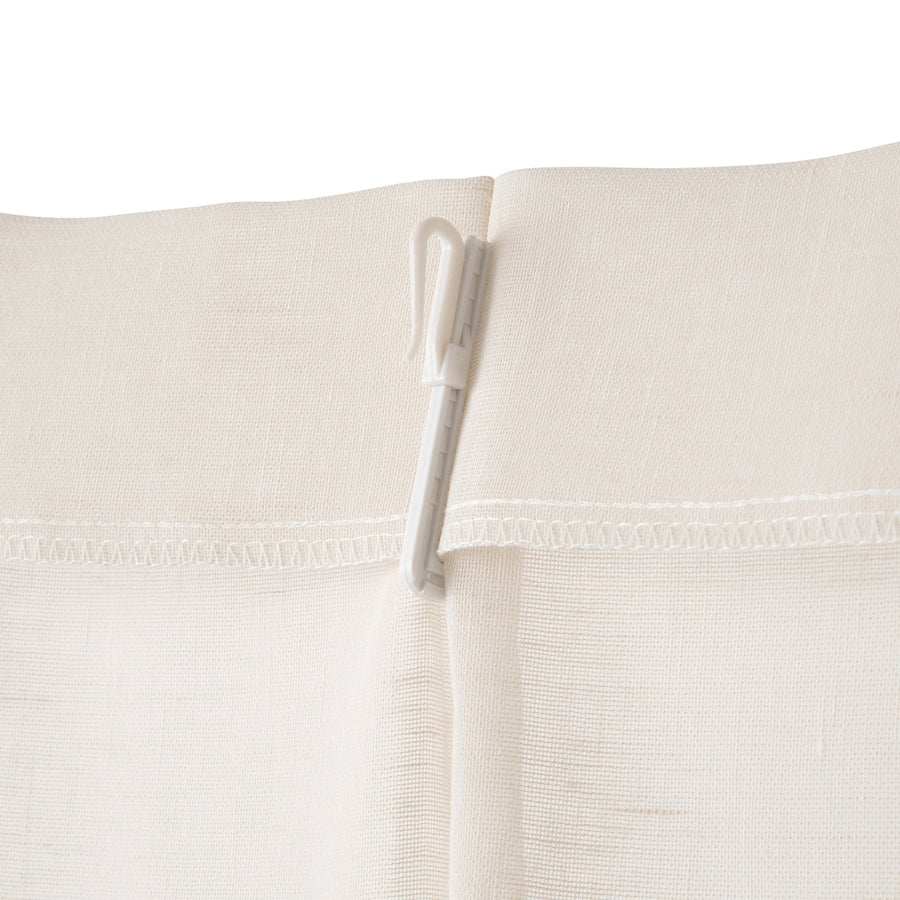 パイピングヘム レースカーテン H1350×W1000 アイボリー×ブラック