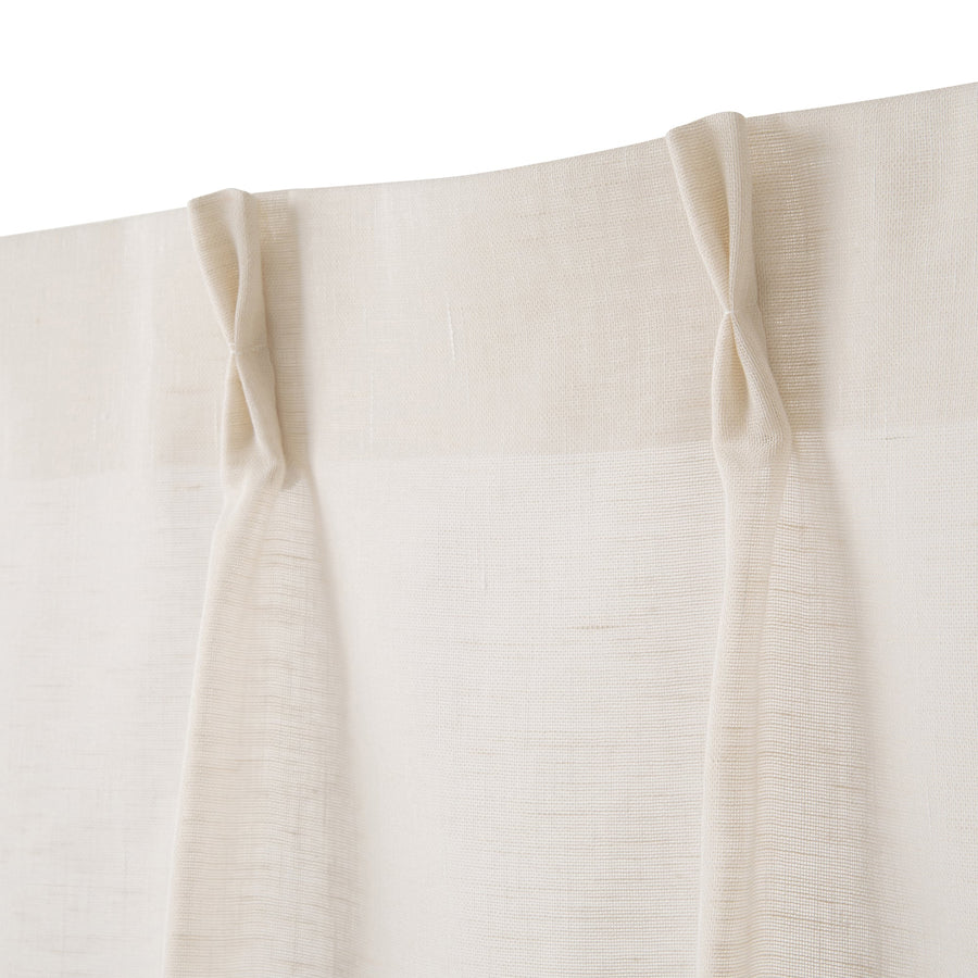 パイピングヘム レースカーテン H1780×W1000 アイボリー×ブラック