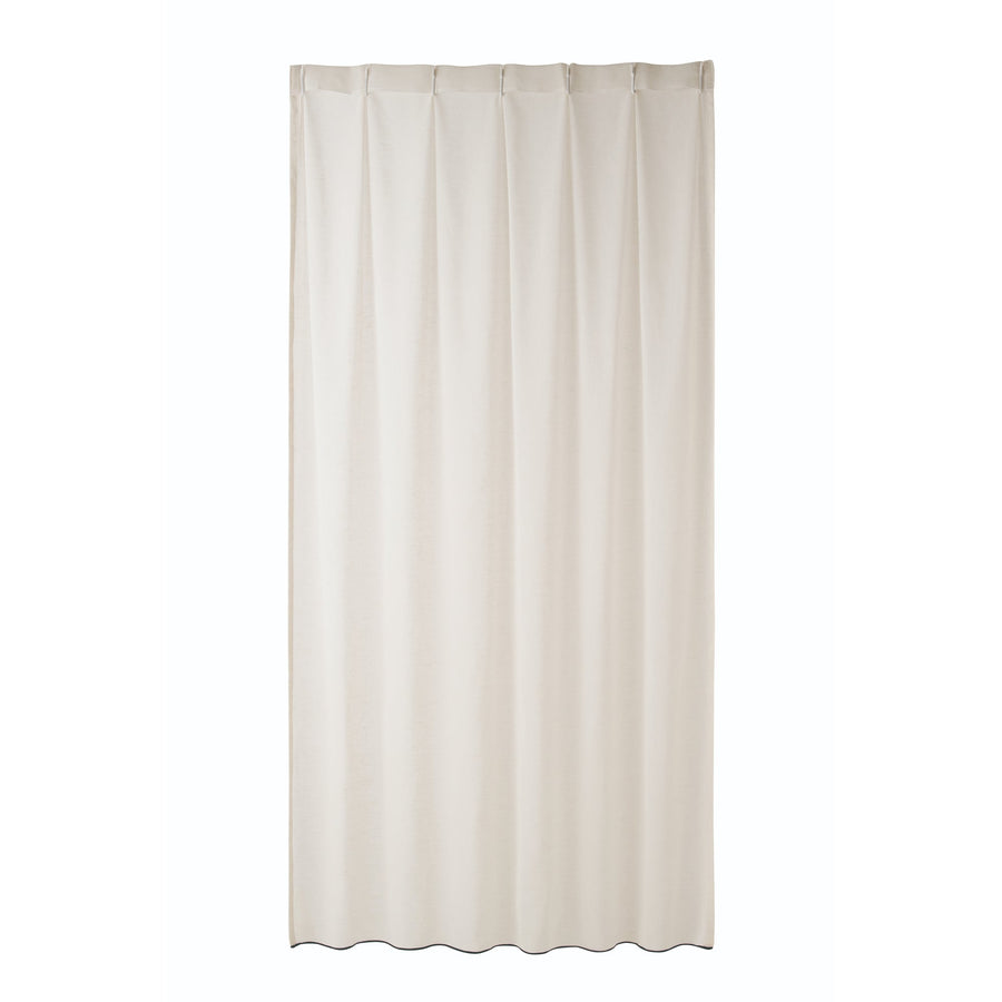 パイピングヘム レースカーテン H2150×W1000 アイボリー×ブラック