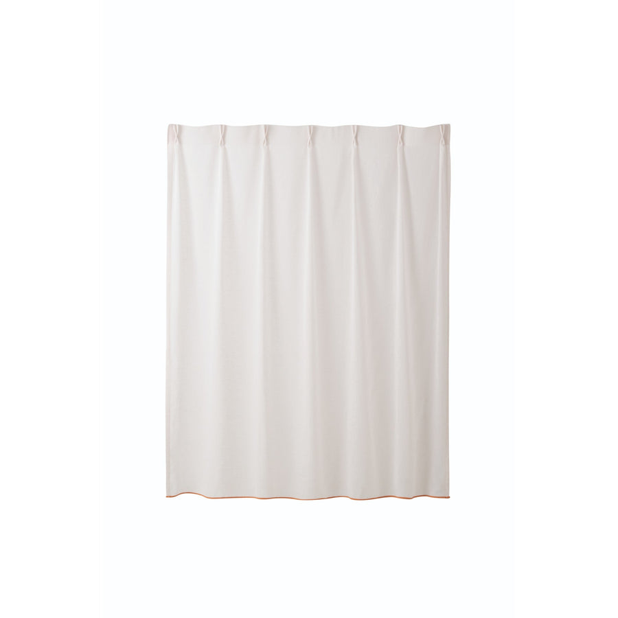 パイピングヘム レースカーテン H1350×W1000 ピンク×オレンジ