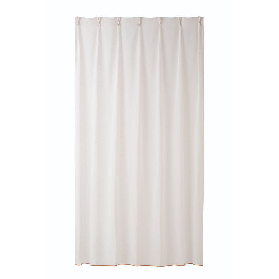 パイピングヘム レースカーテン H2000×W1000 ピンク×オレンジ