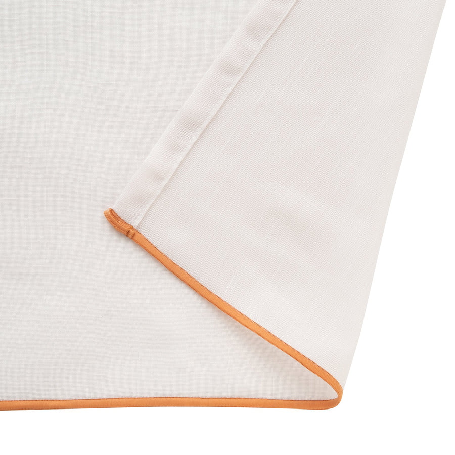 パイピングヘム レースカーテン H2000×W1000 ピンク×オレンジ