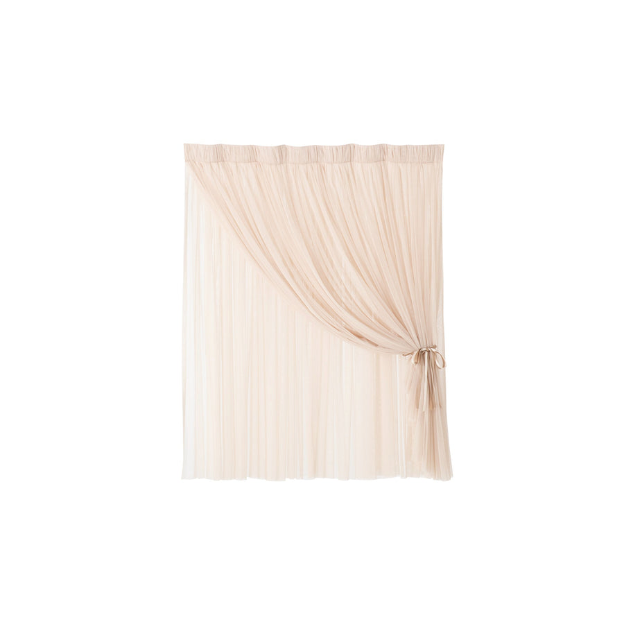 ダブルチュール レースカーテン H1350×W1000 ライトベージュ