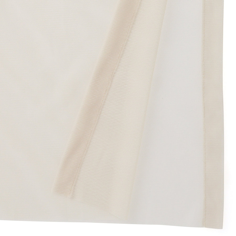 ダブルチュール レースカーテン H1350×W1000 ライトベージュ