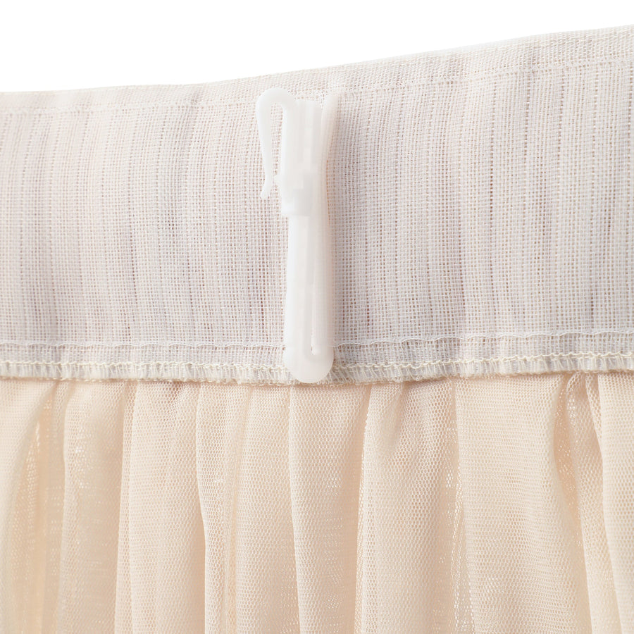 ダブルチュール レースカーテン H1350×W1000 ライトベージュ