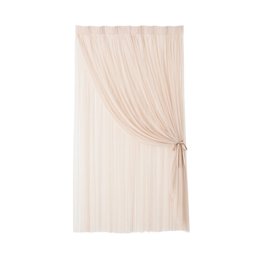 ダブルチュール レースカーテン H2000×W1000 ライトベージュ