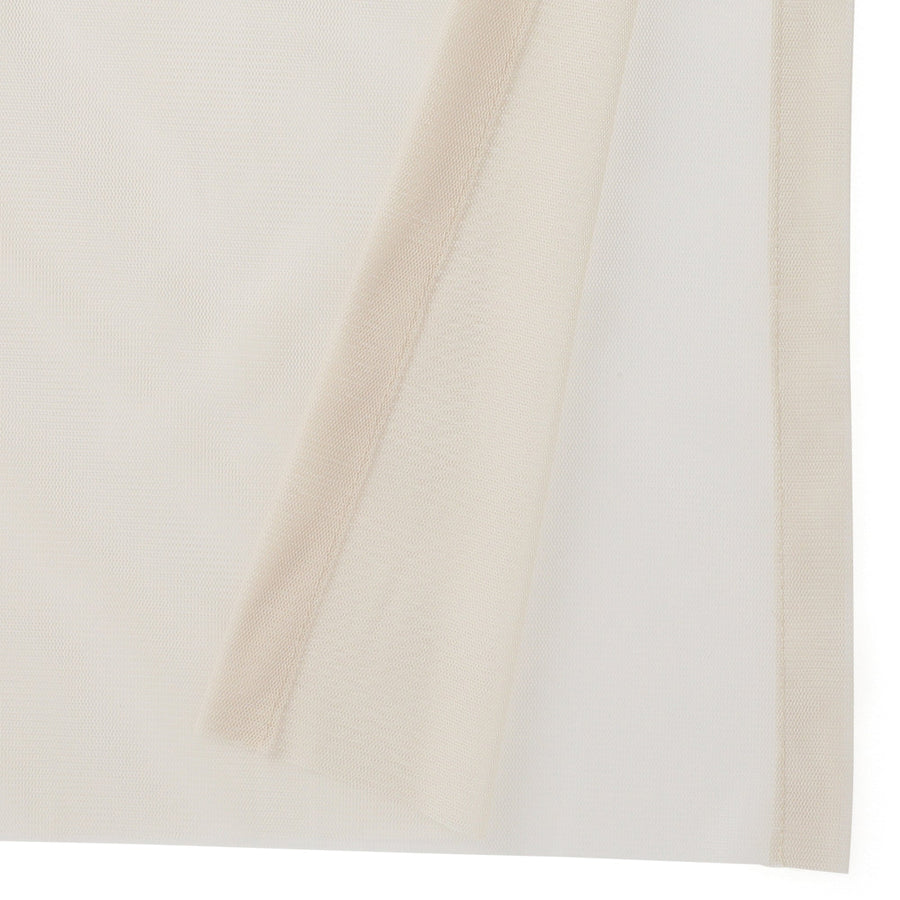 ダブルチュール レースカーテン H2000×W1000 ライトベージュ