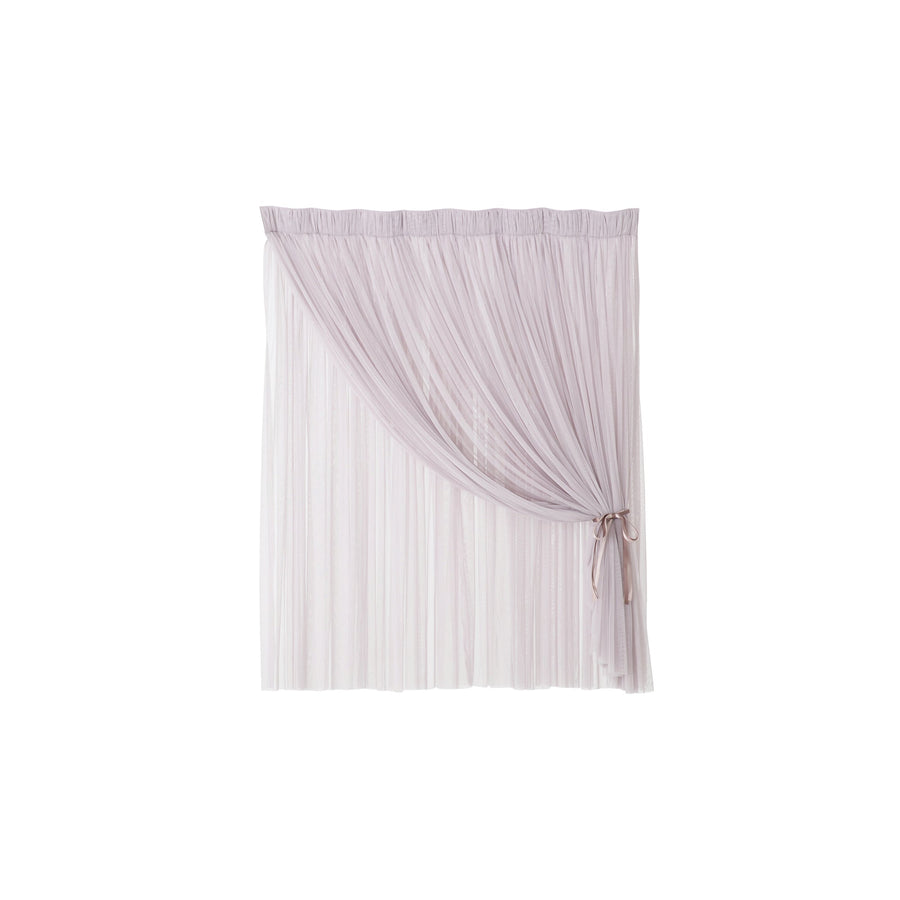 ダブルチュール レースカーテン H1350×W1000 パープル