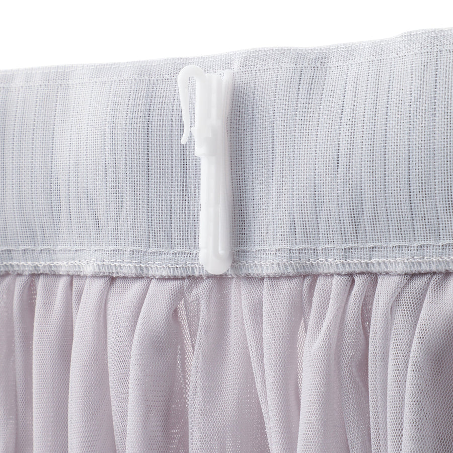 ダブルチュール レースカーテン H1780×W1000 パープル