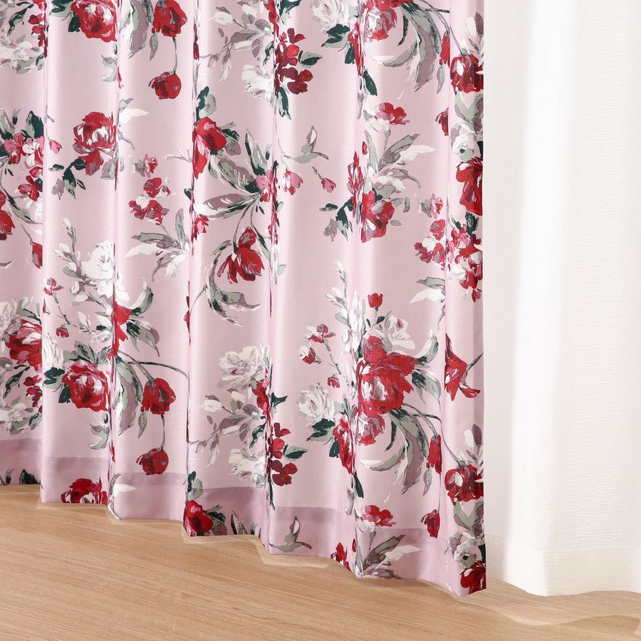 ROZEK Curtain H1780 x W1000 Pink (Drape/Ready-made)