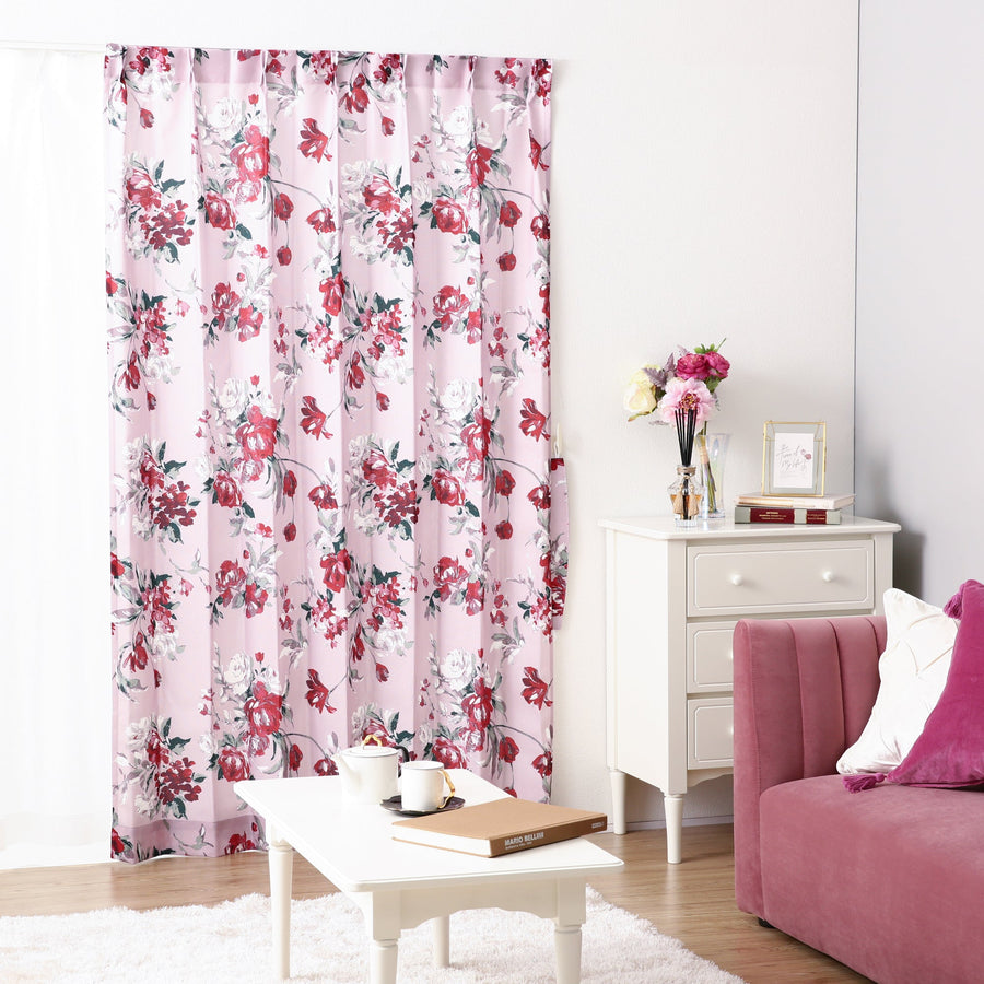 ROZEK Curtain H1780 x W1000 Pink (Drape/Ready-made)