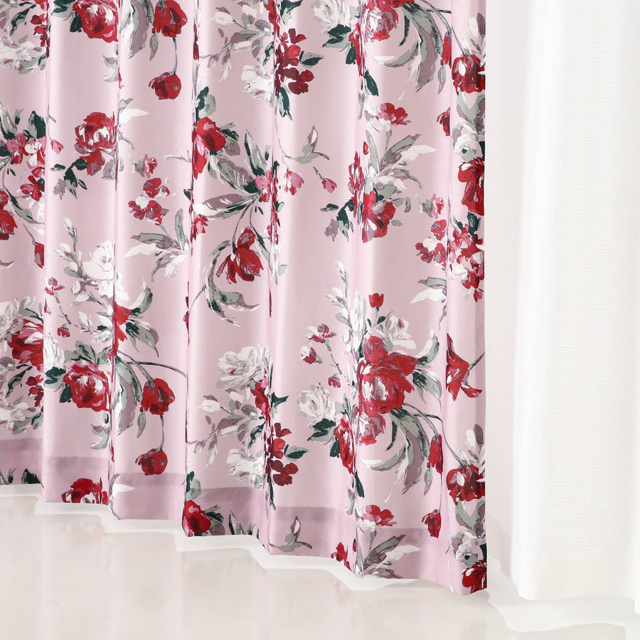 ROZEK Curtain H1780 x W1000 Pink (Drape/Ready-made)